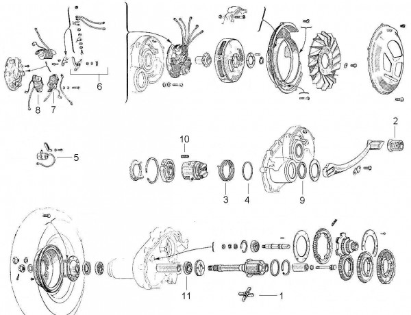 Motor Lichtmaschine - Vespa Vespa 150 150ccm 2T AC 1955- VL1T