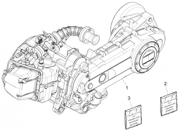 Motor Motor - Vespa Sprint 50ccm 4T 3V AC 2017- ZAPCA0101