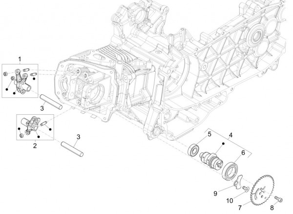 Motor Schwinghebelhalterung - Vespa Sprint 125ccm 4T 3V AC 2017- ZAPMA1300