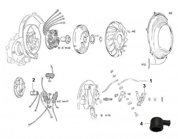 Motor Lichtmaschine - Vespa Vespa 125 125ccm 2T AC 1948-1950 V1T