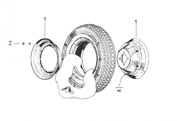 Radaufhängung Räder - Vespa Vespa 150 150ccm 2T AC 1963-1966 VBB2T