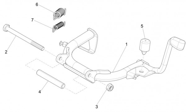 Fahrgestell Hauptständer - Vespa Sprint 125ccm 4T 3V AC 2017- ZAPMA1300