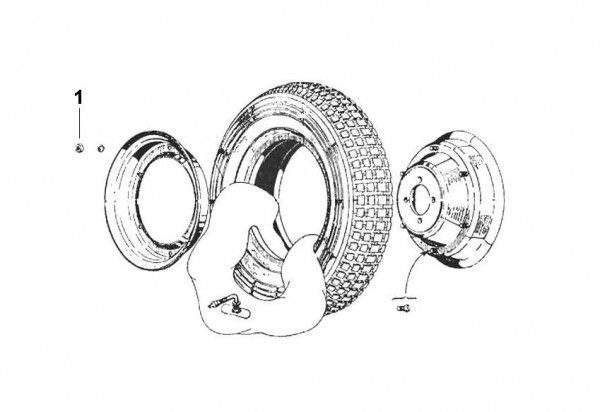 Radaufhängung Räder - Vespa Vespa 125 125ccm 2T AC 1948-1950 V1T