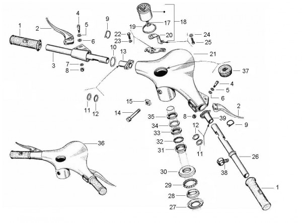 Lenker Lenker - Vespa Vespa 50 50ccm 2T AC 1963- V5A1T