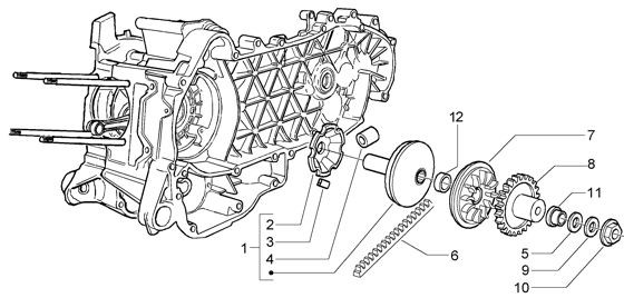 Motor treibende Riemenscheibe - Vespa GT 200ccm 4T LC 2004- ZAPM3120000001001