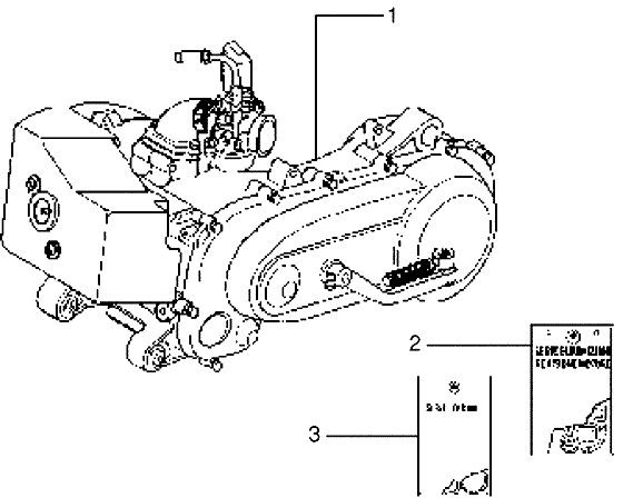 Motor Motor - Piaggio SKR 125ccm 2T AC 1995- CSM1T 0001001
