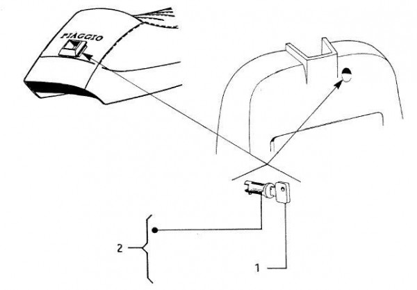 Elektrische Anlage Schloßsatz - Vespa Vespa 50 50ccm 2T AC - V5N1T