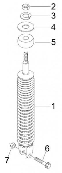 Radaufhängung Stoßdämpfer hinten - Vespa S 50ccm 4T 2V AC 2011- ZAPC38901
