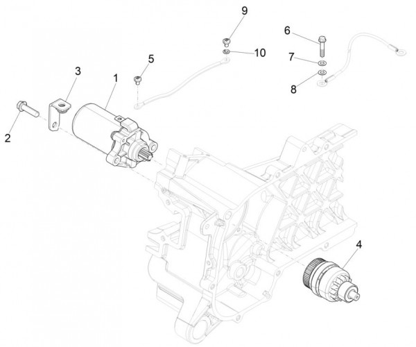 Motor Anlasser - Vespa Sprint 50ccm 4T 3V AC 2017- ZAPCA0201