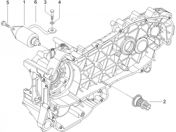 Motor Anlasser - Piaggio Beverly 125ccm 4T LC 2007- ZAPM28900