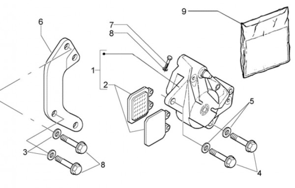 Bowdenzüge Bremsanlage - Piaggio Beverly 500ccm 4T LC 2003- ZAPM34100