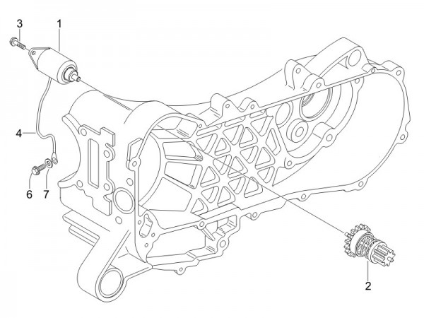 Motor Anlasser - Vespa GT 125ccm 4T LC 2006- ZAPM31100