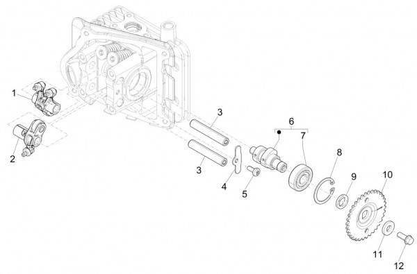 Motor Schwinghebelhalterung - Vespa Sprint 50ccm 4T 3V AC 2017- ZAPCA0101