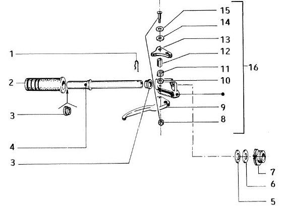 Lenker Lenker rechts - Vespa Vespa 50 50ccm 2T AC - V5N1T