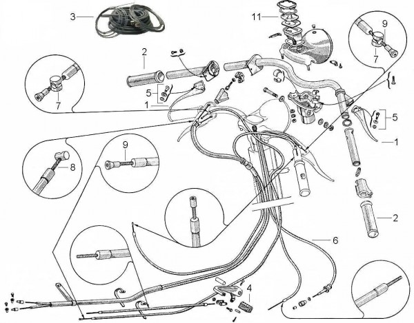 Bowdenzüge Bowdenzüge - Vespa Vespa 150 150ccm 2T AC 1955-1956 VL2T