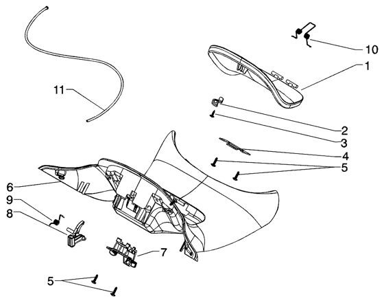 Fahrgestell Fußraumabdeckungen - Piaggio Beverly 200ccm 4T LC 2006- ZAPM2820000001001