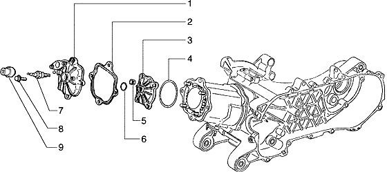 Motor Zylinderkopf - Piaggio Hexagon 150ccm 2T LC 1994- EXV1T 00010001