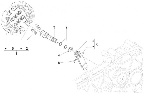 Bowdenzüge Bremsanlage hinten - Vespa Sprint 50ccm 4T 3V AC 2017- ZAPCA0101