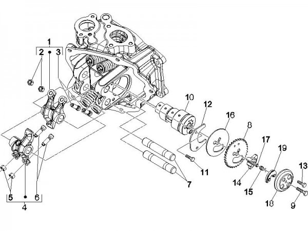 Motor Schwinghebelhalterung - Piaggio Beverly 250ccm 4T LC 2006- ZAPM28800