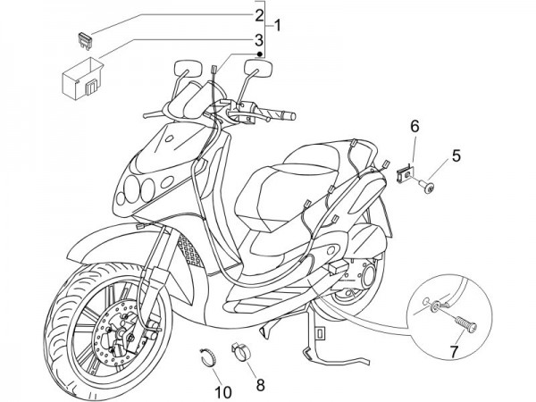 Elektrische Anlage Kabelbaum - Piaggio Beverly 125ccm 4T LC 2007- ZAPM28900