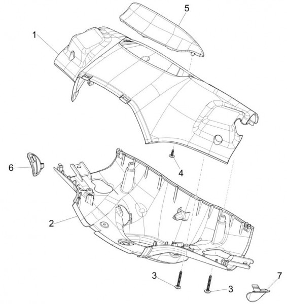 Lenker Lenkerdeckel - Vespa Sprint 50ccm 4T 3V AC 2017- ZAPCA0101