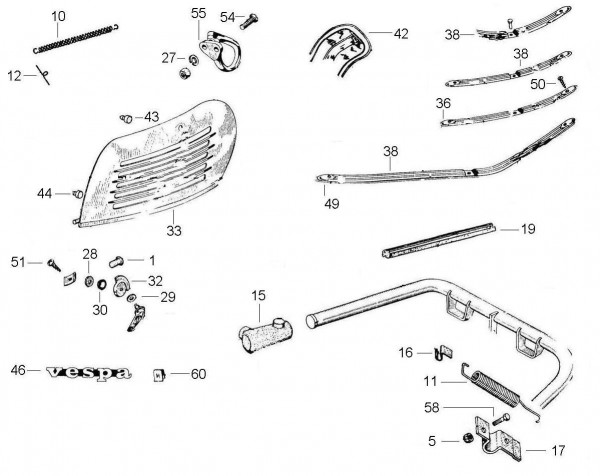 Fahrgestell Hauptständer - Vespa Vespa 90 90ccm 2T AC 1965- V9SS1