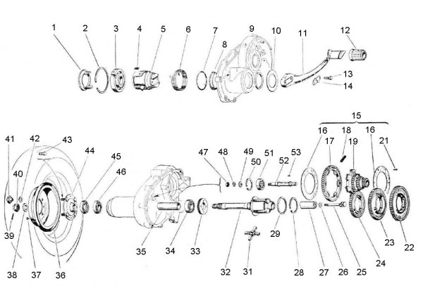 Motor Kickstarter - Vespa Vespa 150 150ccm 2T AC 1957-1958 VB1T