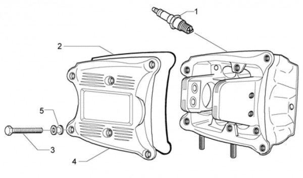 Motor Zylinderkopfabdeckungen - Piaggio Beverly 500ccm 4T LC 2003- ZAPM34100