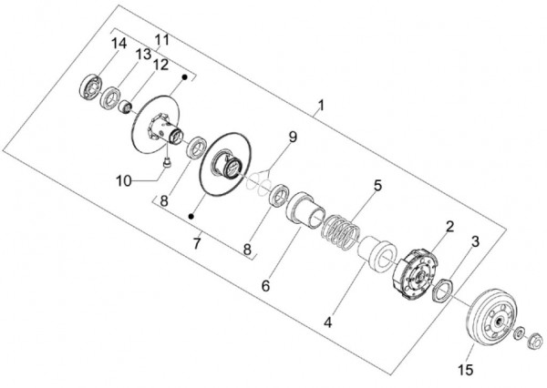 Motor getriebene Riemenscheiben - Vespa S 50ccm 4T 2V AC 2012- ZAPC38901