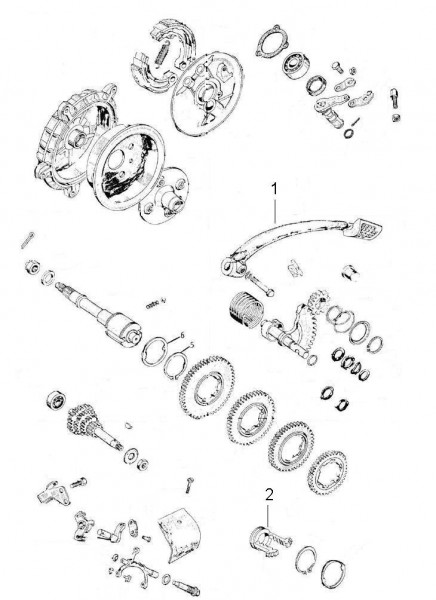Motor Kickstarter - Vespa Vespa 90 Racer 90ccm 2T AC 1971-1973 V9SS2T
