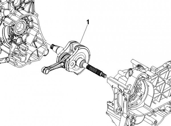 Motor Kurbelwelle - Vespa GT 250ccm 4T LC 2006- ZAPM45102