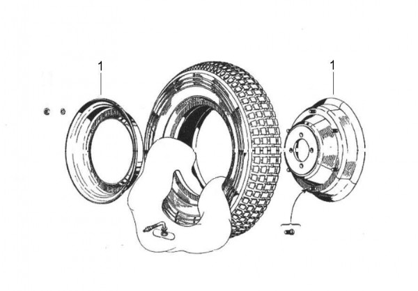 Radaufhängung Räder - Vespa Vespa 125 125ccm 2T AC 1961-1962 VNB3T