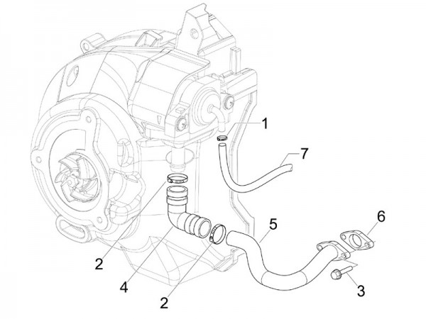 Motor Sekundärluftsystem - Piaggio Beverly 125ccm 4T LC 2007- ZAPM28900