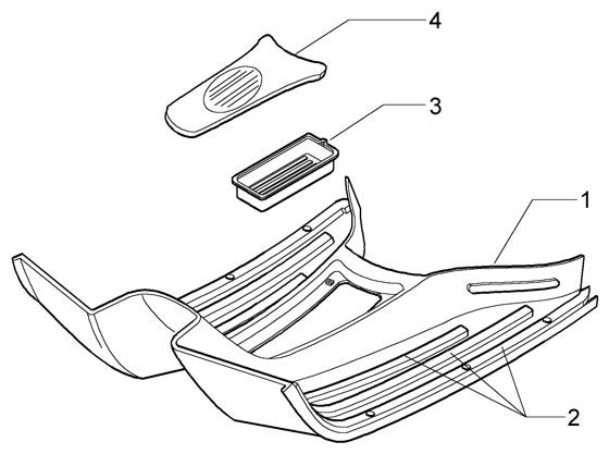 Fahrgestell Fußraumabdeckungen - Vespa GT 125ccm 4T LC 2004- ZAPM3110000001001