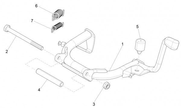 Fahrgestell Hauptständer - Vespa Sprint 150ccm 4T 3V AC 2017- ZAPMA1400