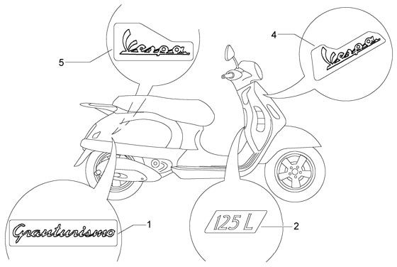 Fahrgestell Dekore - Vespa GT 125ccm 4T LC 2005- ZAPM3110000001001
