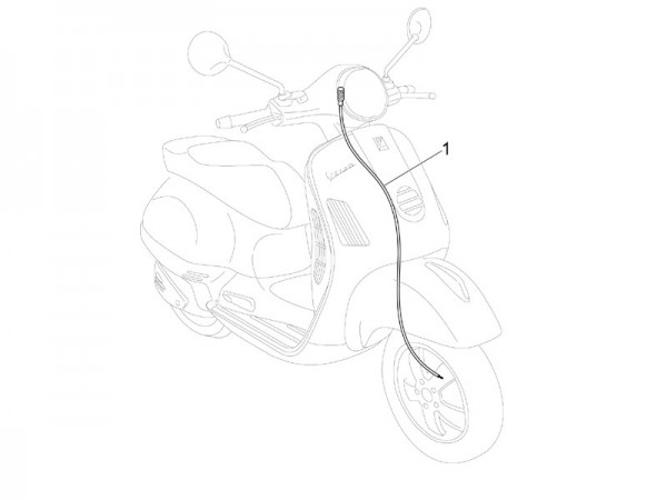 Bowdenzüge Tachowelle - Vespa GT 125ccm 4T LC 2006- ZAPM31100