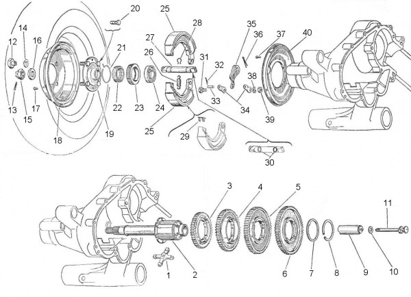 Motor Schaltgetriebe - Vespa Vespa 150 150ccm 2T AC 1961-1962 VBB1T