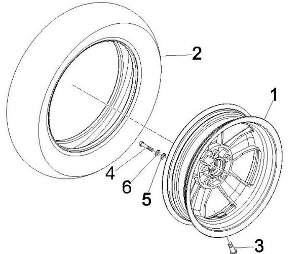 Radaufhängung Vorderrad - Vespa GT 250ccm 4T LC 2006- ZAPM45102
