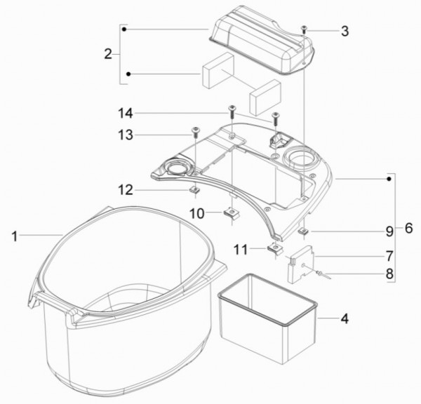 Fahrgestell Helmfach - Vespa S 50ccm 4T 2V AC 2010- ZAPC38901