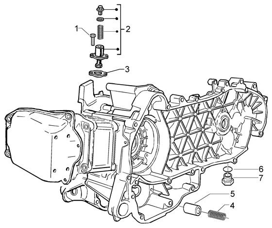 Motor Kettenspanner - Vespa GT 125ccm 4T LC 2004- ZAPM3110000001001