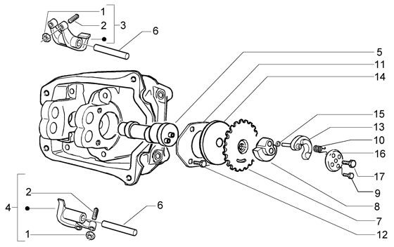 Motor Schwinghebelhalterung - Vespa GT 200ccm 4T LC 2003- ZAPM3120000001001