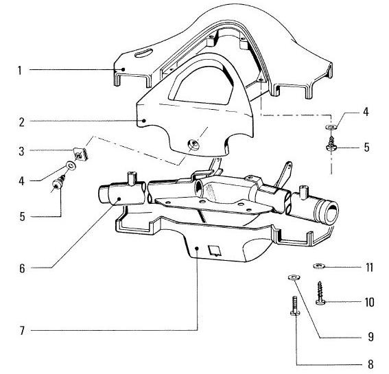 Lenker Lenkerdeckel - Vespa Vespa 50 50ccm 2T AC - V5N1T