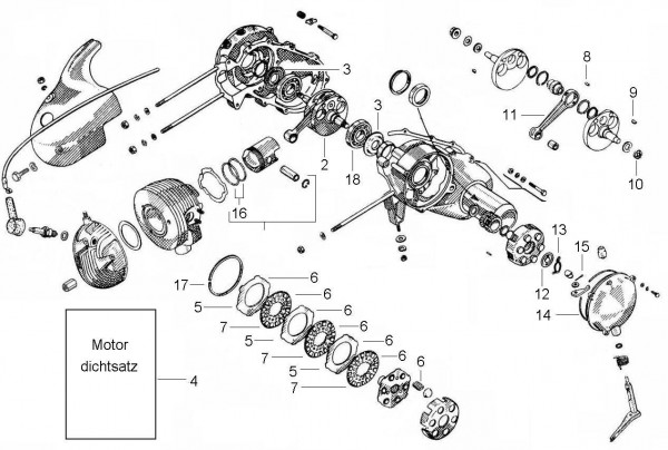 Motor Motor - Vespa Vespa 125 125ccm 2T AC 1956-1957 VN2T