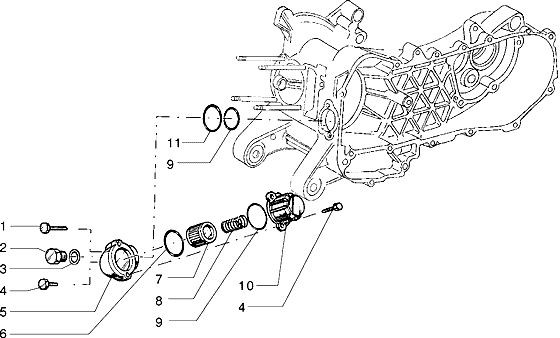 Motor Ölfilter - Piaggio Sfera 125ccm 4T AC 1995- ZAPM0100000001006