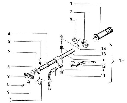 Lenker Lenker links - Vespa Vespa 50 50ccm 2T AC - V5N1T