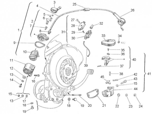 Motor Schaltraste - Vespa Vespa 150 150ccm 2T AC 1961-1962 VBB1T