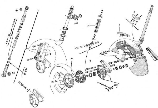 Fahrgestell Kotflügel - Vespa Vespa 150 150ccm 2T AC 1955- VL1T